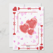 conejito enamorado Saludo san Valentin シーズンカード (裏面)