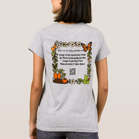 Conejo Creek West 2 を救え Tシャツ (裏面)