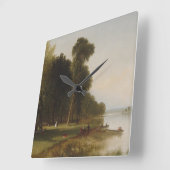 Conesus湖の夏の日 スクエア壁時計 (傾斜)