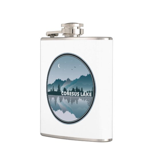 Conesus Lake New York Reflection フラスク (左)