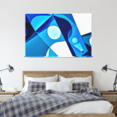 Conexiones Curvas - Arte Abstracto Geométrico  キャンバスプリント (インサイチュ (寝室))