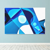 Conexiones Curvas - Arte Abstracto Geométrico  キャンバスプリント (インサイチュ (ウッドフロア))