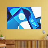 Conexiones Curvas - Arte Abstracto Geométrico  キャンバスプリント (インサイチュ (リビング))