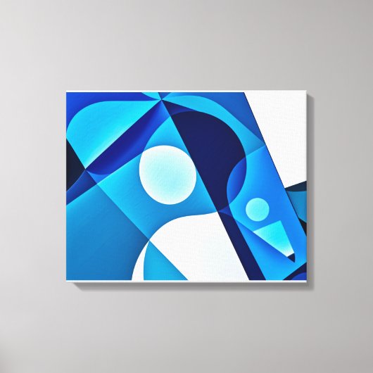 Conexiones Curvas - Arte Abstracto Geométrico  キャンバスプリント (正面)