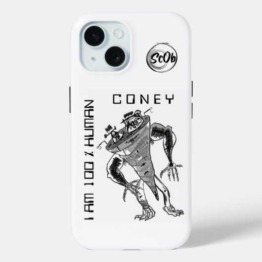 CONEY ロボット iPhone 15 カバー (裏面)