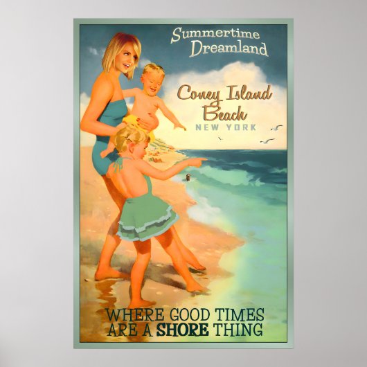 Coney Island Beach Brooklyn New York Poster New ポスター (正面)