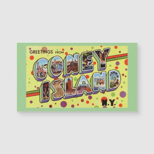 CONEY ISLAND New York Magnetic Cardからの挨拶 (正面)