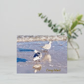 Coney Island Seagulls  箔シーズンポストカード (立ち正面)