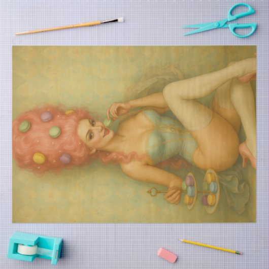 Confection Daydream – Pastel Macaron Rococo 薄葉紙 (クラフト)