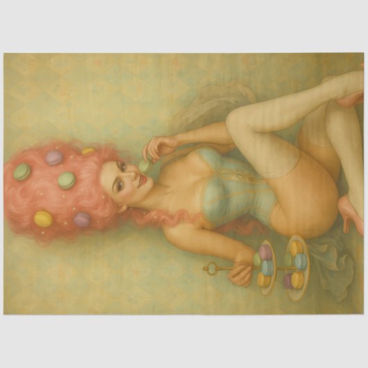 Confection Daydream – Pastel Macaron Rococo 薄葉紙 (正面)