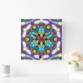 Confection Kaleidoscope スクエア壁時計 (ホーム)