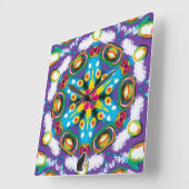 Confection Kaleidoscope スクエア壁時計 (傾斜)