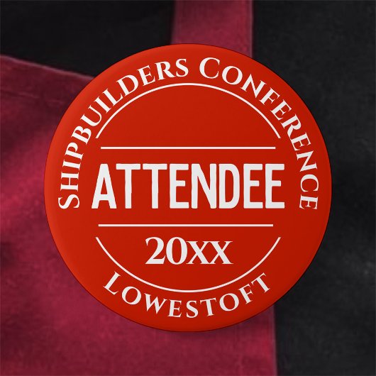 Conference Attendee Badge Button 缶バッジ