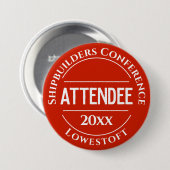Conference Attendee Badge Button 缶バッジ (正面&裏面)