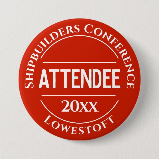 Conference Attendee Badge Button 缶バッジ (正面)