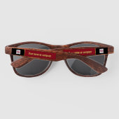 Conference Dark Redと金ゴールドフェイク文字事業 サングラス (裏面)