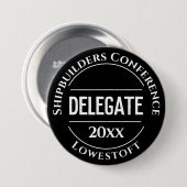 Conference Delegate Badge Button 缶バッジ (正面&裏面)
