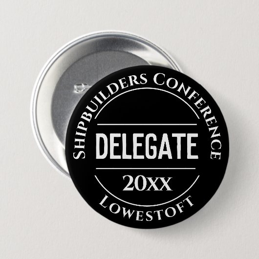 Conference Delegate Badge Button 缶バッジ (正面&裏面)