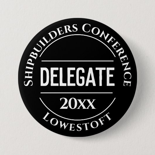 Conference Delegate Badge Button 缶バッジ (正面)
