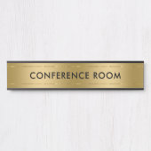 Conference room metallic faux gold background サインプレート (正面)