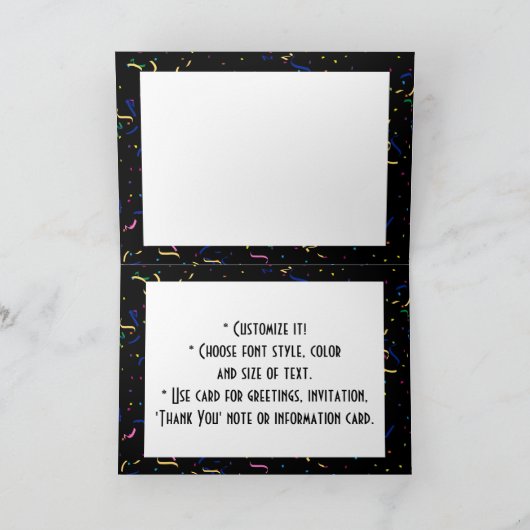 Confetti Celebration Happy New Years シーズンカード (内部)