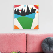 Confetti Color Cone Abstract Print キャンバスプリント (インサイチュ (リビング))