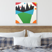 Confetti Color Cone Abstract Print キャンバスプリント (インサイチュ (寝室))