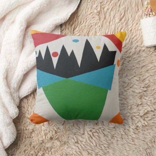 Confetti Cone Abstract Throw Pillow クッション (ブランケット)