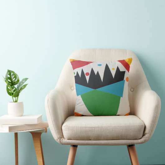 Confetti Cone Abstract Throw Pillow クッション (椅子)