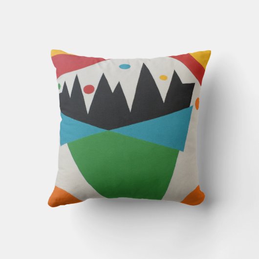 Confetti Cone Abstract Throw Pillow クッション (裏面)