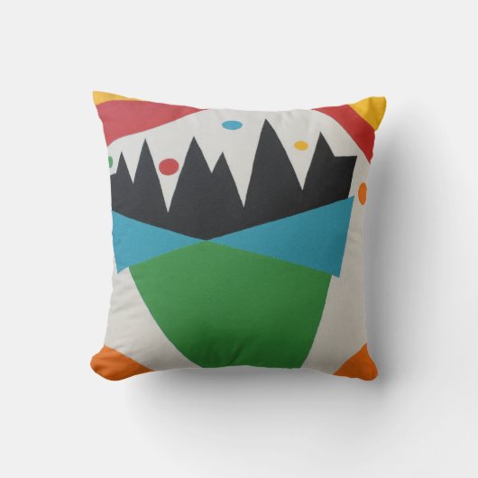 Confetti Cone Abstract Throw Pillow クッション (正面)