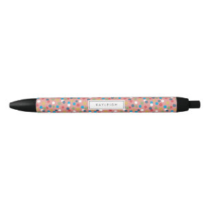 Confetti Dots Personalized Pen 黒ボールペン