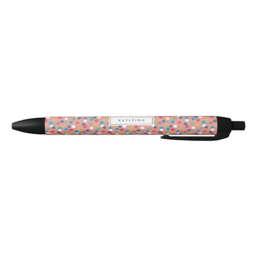 Confetti Dots Personalized Pen 黒ボールペン (ボトム)
