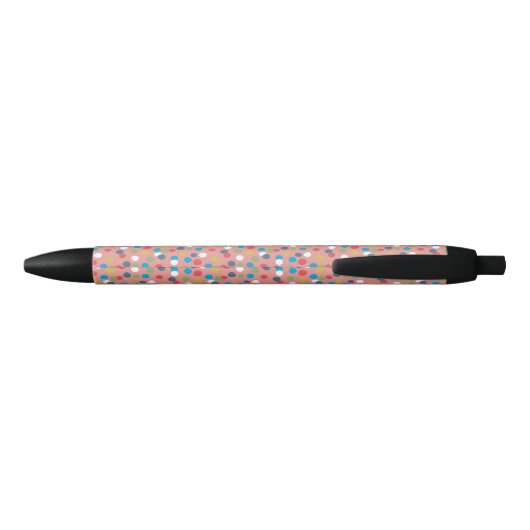 Confetti Dots Personalized Pen 黒ボールペン (裏面)