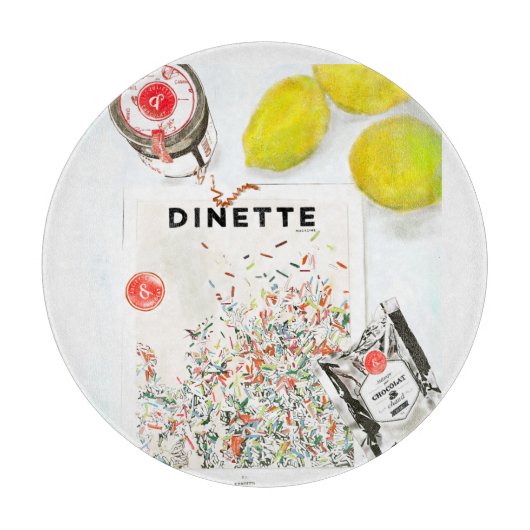 Confetti Oven Mitt and Pot Holder Set カッティングボード (正面)