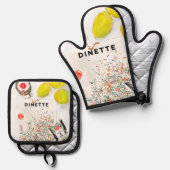 Confetti Oven Mitt and Pot Holder Set 鍋つかみ&鍋敷きセット (正面/裏面)