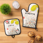 Confetti Oven Mitt and Pot Holder Set 鍋つかみ&鍋敷きセット (トップダウン)