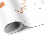 Confetti Peach Chocolate Hearts Birthday ラッピングペーパー (ロールコーナー)