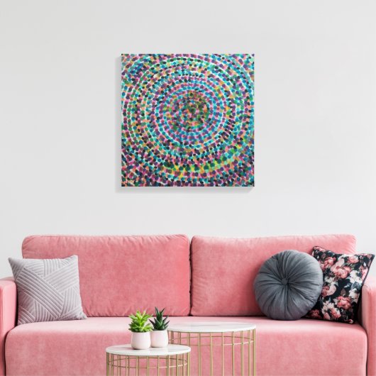 Confetti Spirals Stretched Canvas Print キャンバスプリント (インサイチュ (リビング))