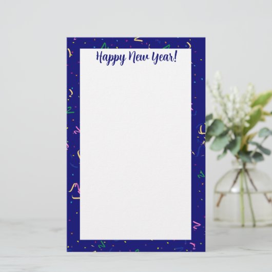  Confetti with Happy New Year 便箋 (スタンド正面)