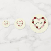 Confettis crème avec un cœur rose et rouge コンフェッティ (裏面)