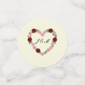 Confettis crème avec un cœur rose et rouge コンフェッティ (スモール正面)