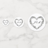 Confettis de table mariage coeur floral コンフェッティ (正面)