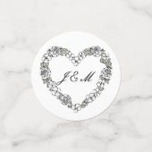 Confettis de table mariage coeur floral コンフェッティ (スモール正面)
