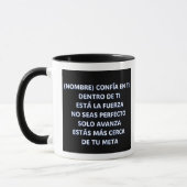 CONFIA EN TI REGALO PERSONALIZADO PARA (NOMBRE) マグカップ (左)