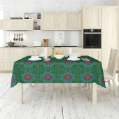 Confianzaテキスタイルのテクスチャのマンダラパターン テーブルクロス