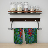 Confianzaテキスタイルテクスチャマンダラ キッチンタオル