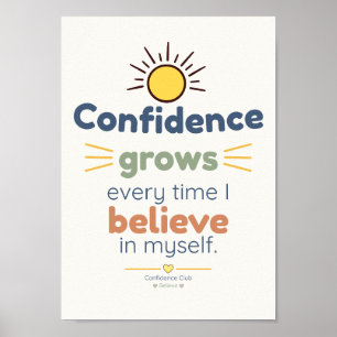 Confidence キッズ アファメーション ポスター