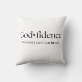 Confidence in God Minimalist Elegant Quote  クッション (裏面)
