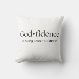 Confidence in God Minimalist Elegant Quote  クッション